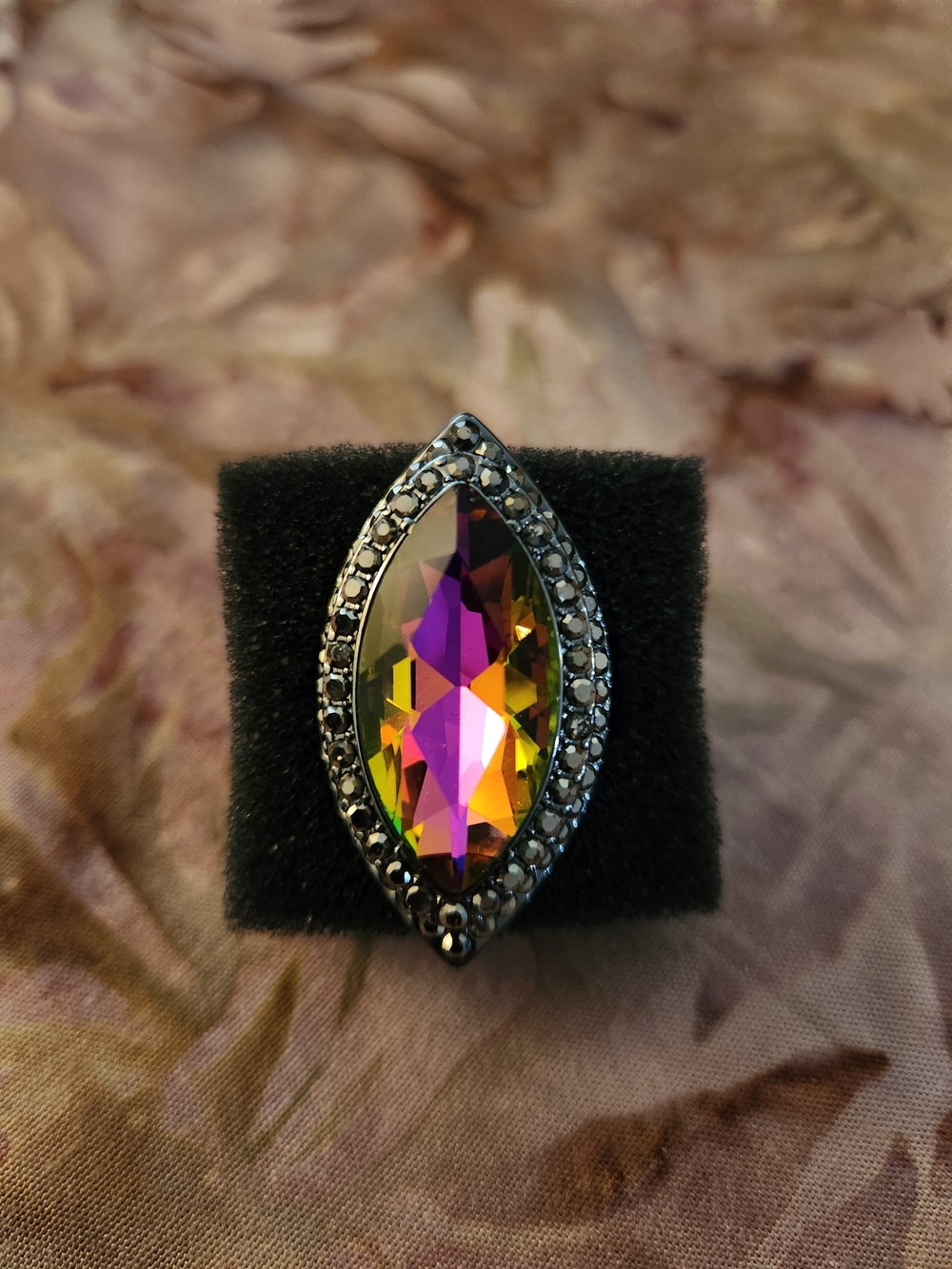 Multicolor Marquise Crystal Statement Ring